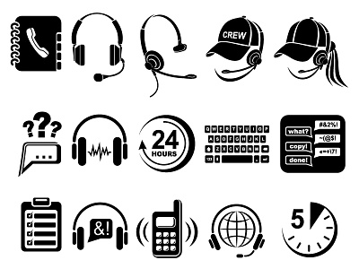 Call Center Set Icons