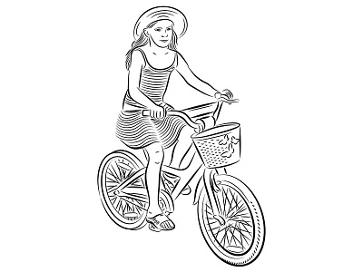 Girl riding bike