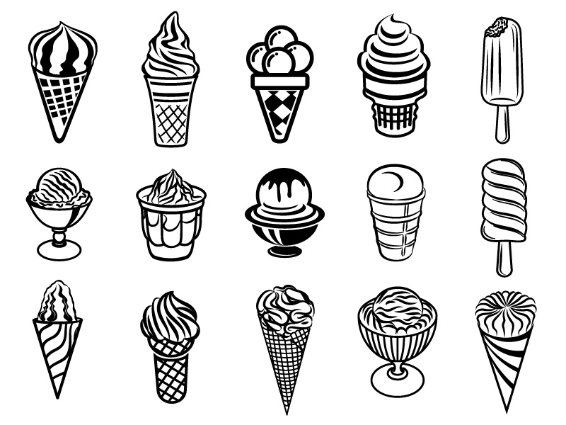 Ice Cream Set by Yaroslav Koval on Dribbble