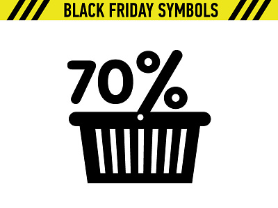 Black Friday Symbol Basket Sale Discount