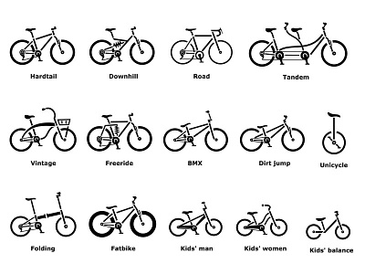 Bikes Types bike icons types