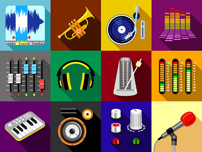 Sound Studio Icons Set