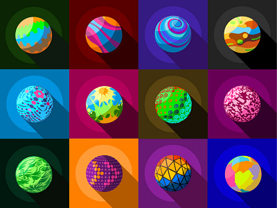 Planets Colored Fantastic Set colored fantastic planets set