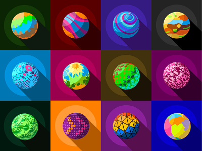 Planets Colored Fantastic Set