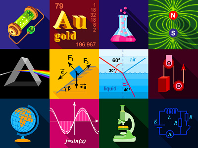 Science Research Icons Set Flat Vector Icons flat icons research science set vector
