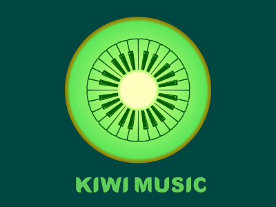 Kiwi Music Piano Keyboard Logo keyboard kiwi logo music piano