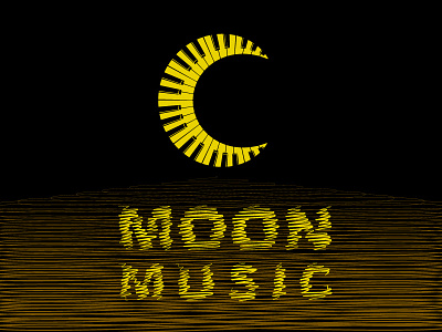 Moon Music Piano Keyboard Logo keyboard logo moon music piano