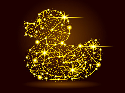 Duck Polygon Light Constellation Icon constellation duck icon light polygon