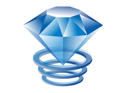 Blue Crystall Ring Logo Icon blue crystall icon logo ring