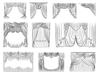 Curtain Drapery Set curtain drapery set