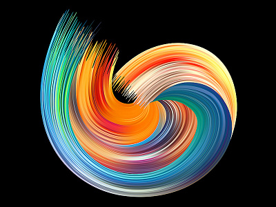 Color Flow vector brushstroke