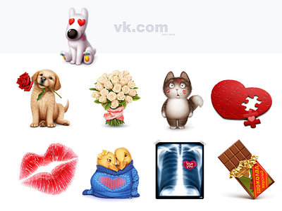 Gift for vk.com cat chocolate dog flowers gifts icons kiss love rose