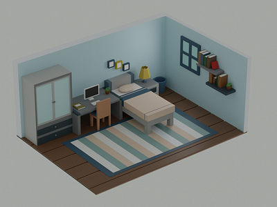 Low Poly Bedroom (Practice)