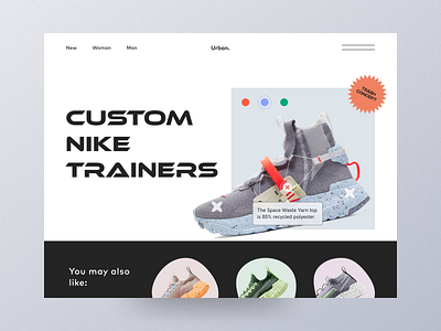 Nike Space Hippie 03 3d adidas converse footwear homepage landing page nike nike shoes product typography ui web design website