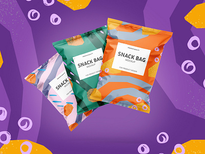 Snack bag mockup set by Oleksandra Yagello on Dribbble