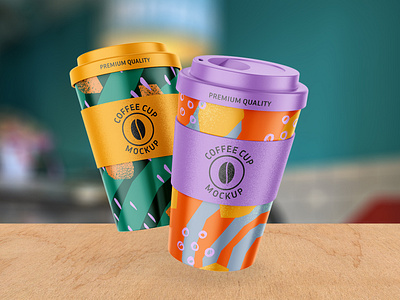 Download Reusable Coffee Cups Mockup By Oleksandra Yagello On Dribbble
