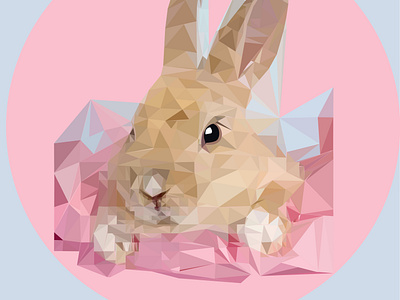 low poly rabbit