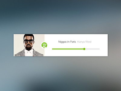 Spotify embeded song green module music player spotify