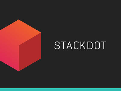 STACKDOT Logo - Finalized branding gradient logo orange stackdot typography