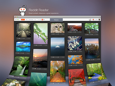 Reddit osx app I am working on - v1 app mac minimal orange osx reddit scrolling ui