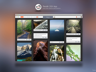 V2 Reddit OSX App app mac minimal orange osx reddit scrolling ui