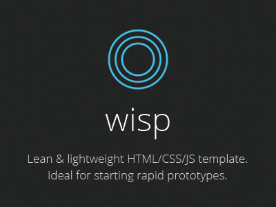Wisp - HTML/CSS/JS starter template blue open sans thin wisp