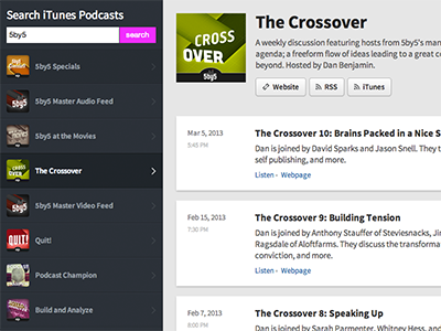 Progress... audio directory itunes listen player podcast