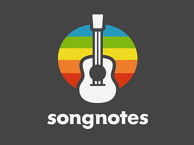 More logo exploration. dark guitar rainbow songnotes