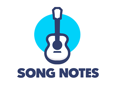songnotes logo tweak fun blue chords davidpots fretboard guitar icon illustration instrument logo music side project song notes songnotes