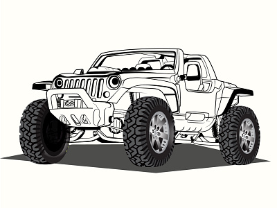 vector- line art- draw-your-car-to-line-art-back-and-white-style