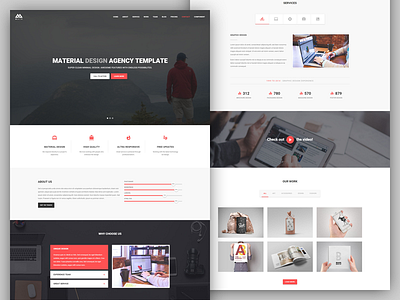 MATX - Material Design Agency Template agency blog coderpixel corporate landing material design onepage parallax portfolio responsive revolution slider