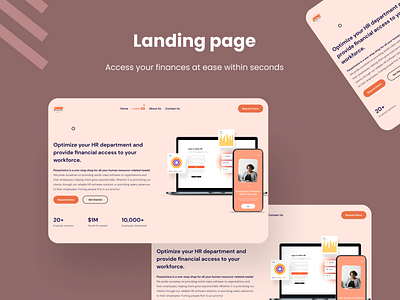 Web landing page