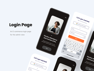 Login screens app design minimal ui ux