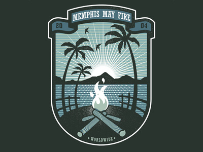 Memphis May Fire - Sunrise apparel band merch design illustration merch
