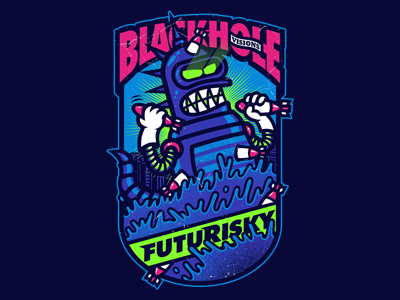 Blackhole Visions - Futurisky cartoon design futurama illustration vector