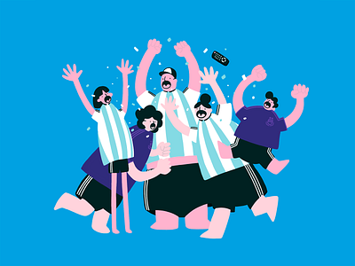 Argentina mi amor <3 2d argentina celebrate champion design drawing fun futbol illustration illustrator love passion people soccer vector win world worldcup