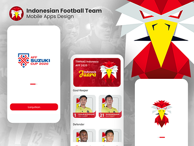 Indonesian Football Team - AFF 2020 mobile mobile application ui ux