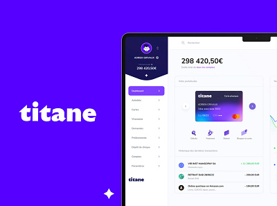 Titane - Bank Dashboard app app bank bank branding design design system illustration system logo product product design ui ux