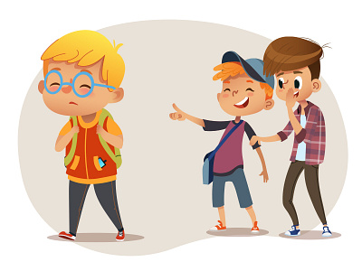 Bullying at school bullyng children illustration school school life vector