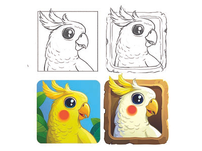Parrot Icon bird birdsign cutebird design digital illustration foxyimage icon icon app illustration parrot parrot icon vector