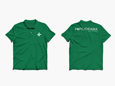 Papiliorama - Polo mockup branding graphic design logo mockup