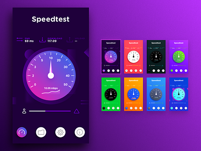 Speedtest - Inspiration app color design flat gradient grading illustration mobile speedtest ui