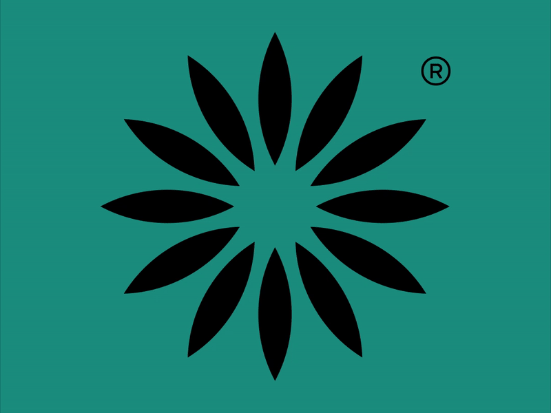 CB3® Green Life — Color Scheme animation branding cannabis flower logo
