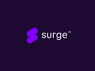 Surge AI ai branding design logo logotype s