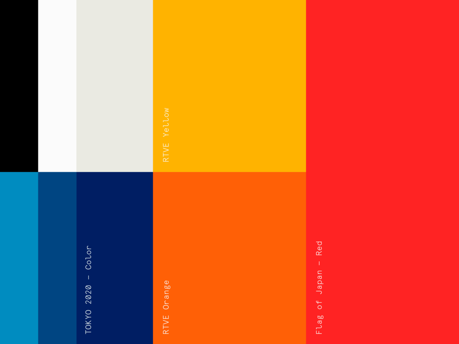 TOKYO 2020 for RTVE — Color Palette color guidelines palette scheme
