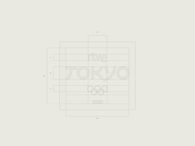 TOKYO 2020 RTVE — Grid branding grid guidelines logo logotype tokyo wordmark