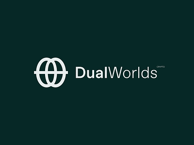 Dual Worlds CRYPTO branding crypto currency design logo logotype