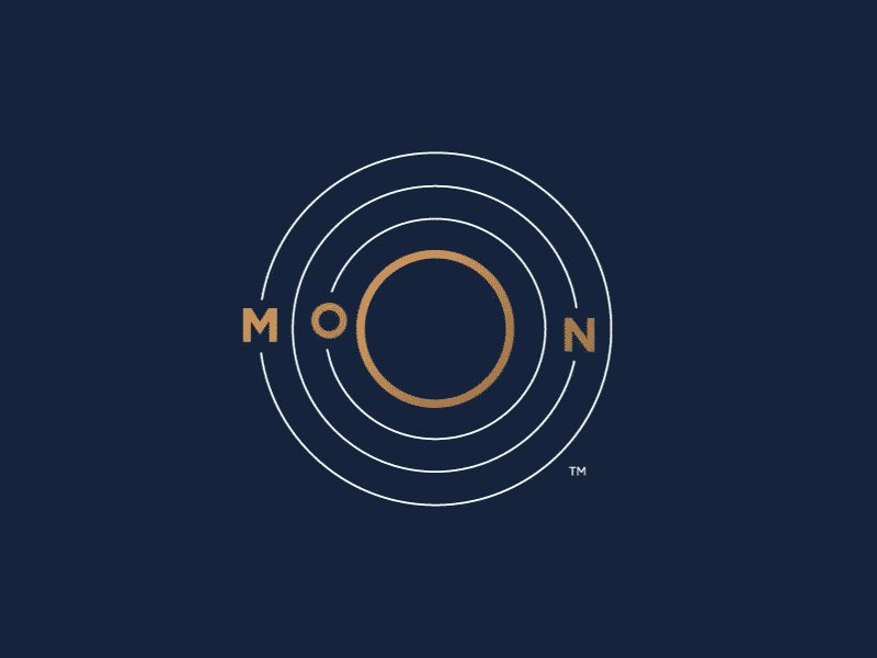 Moon animation logo moon orbit
