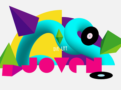 DOpe 3 3d branding color illustratiom young