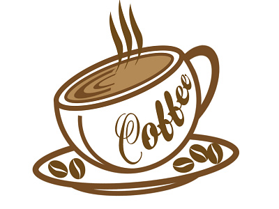 Hot Coffee Cup Illustration graphic design logo